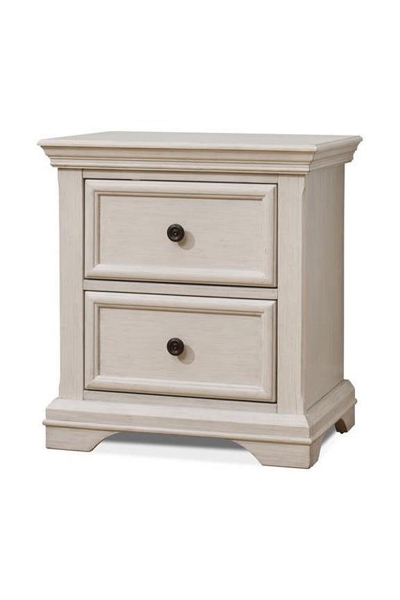 Portofino Wood Nightstand for Baby in Brushed Ivory