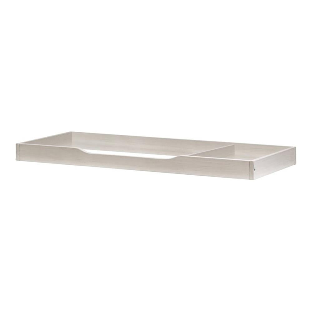 Brushed Ivory Wooden Changing Table Topper with Compartments