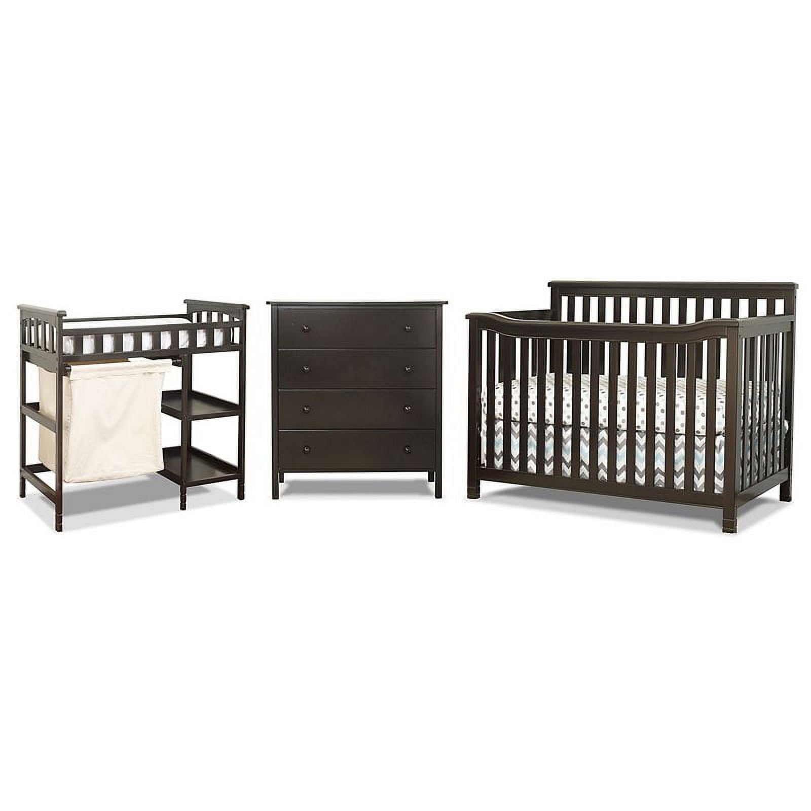 Sorelle Palisades 4-in-1 Convertible Crib, Dresser, and Changing