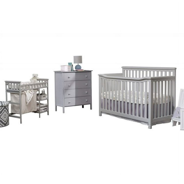 Sorelle Palisades 4in1 Convertible Crib, Dresser, Changing Table, Hamper Wood Baby Bedroom