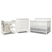 Sorelle Palisades Room In a Box, White | Crib, Dresser, and Hamper