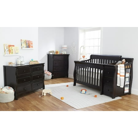 Sorelle Princeton Elite 4 in 1 Crib and Changer - Espresso