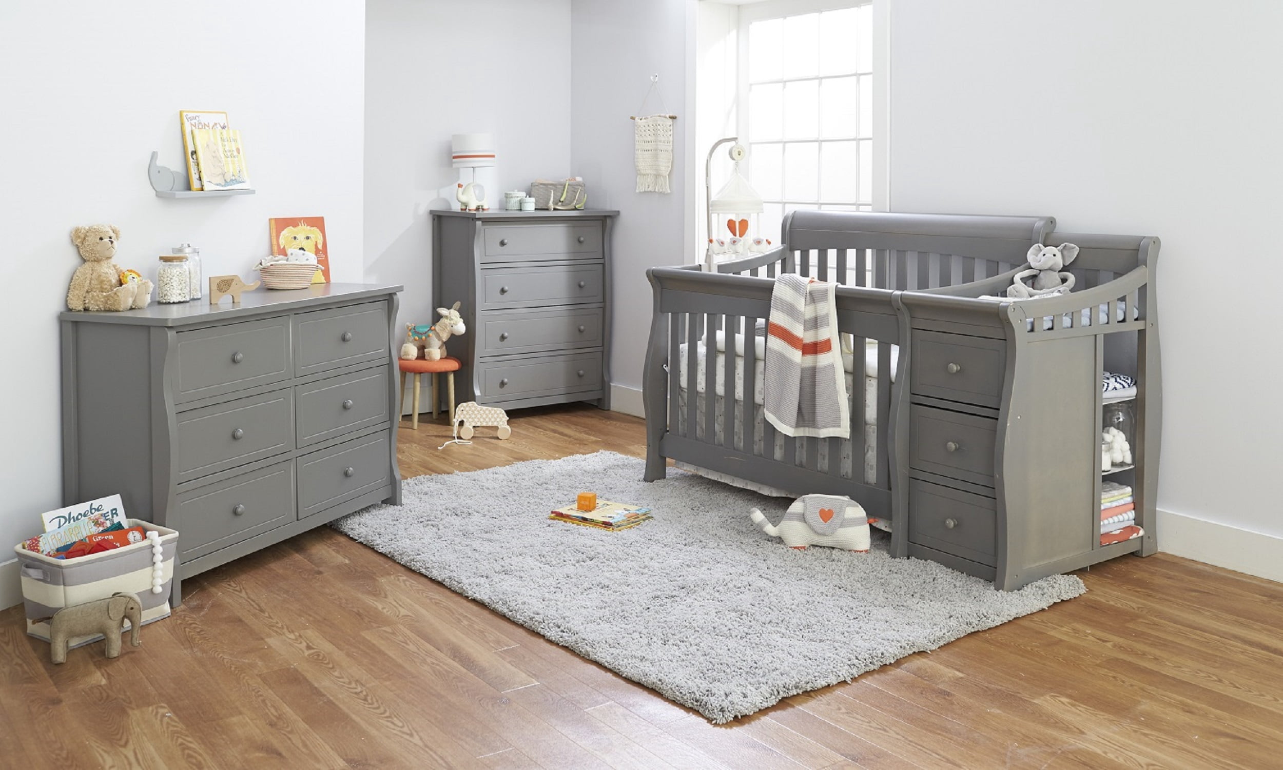 Sorelle Princeton Elite 4 in 1 Crib and Changer, Grey - Walmart.com