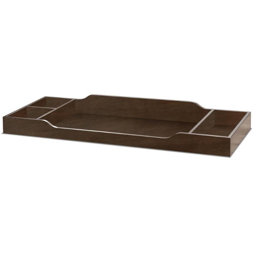 Chocolate Wood Changing Table Topper with Compartments