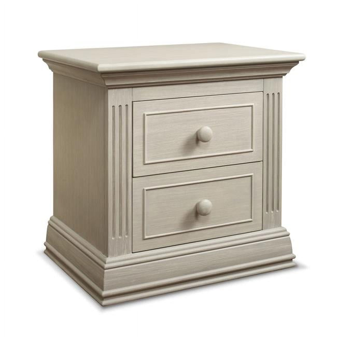 Heritage Fog Solid Wood 2-Drawer Nightstand