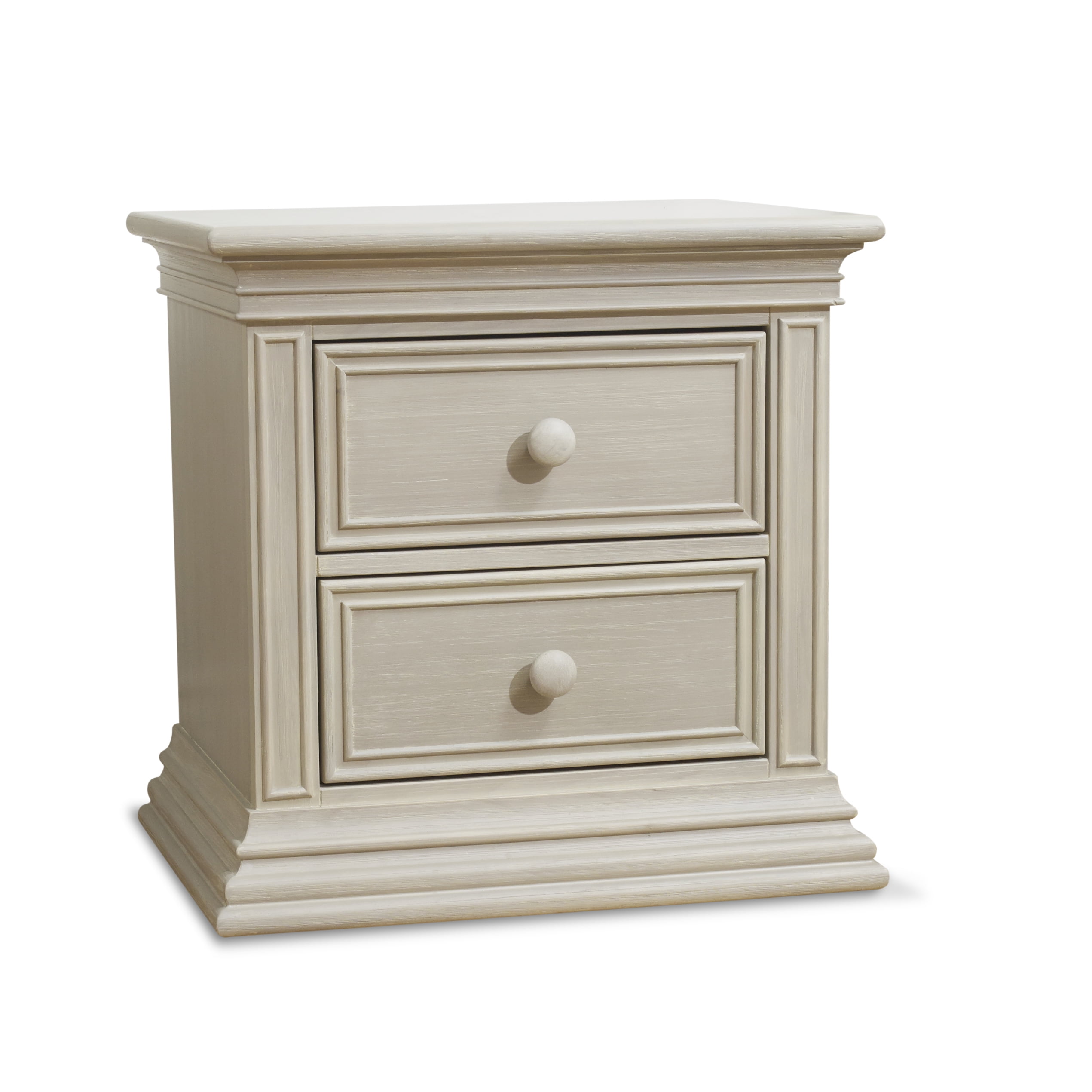 Heritage Fog 2-Drawer Wooden Nightstand