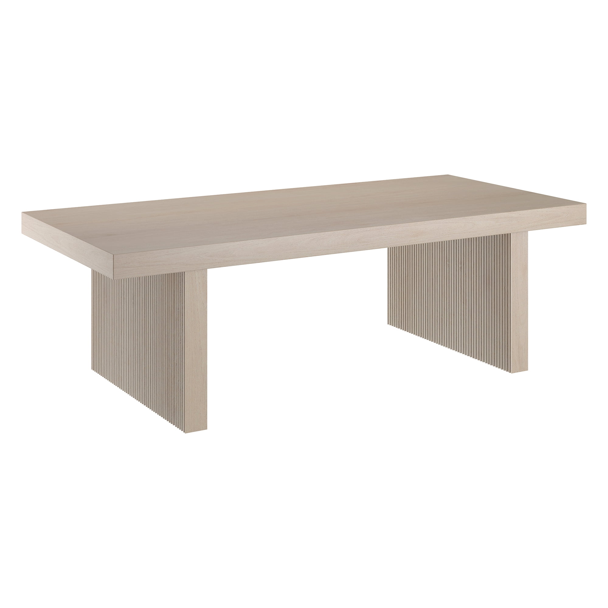 Evelyn&Zoe Modern/Contemporary 48" Wide Alder White Coffee Table