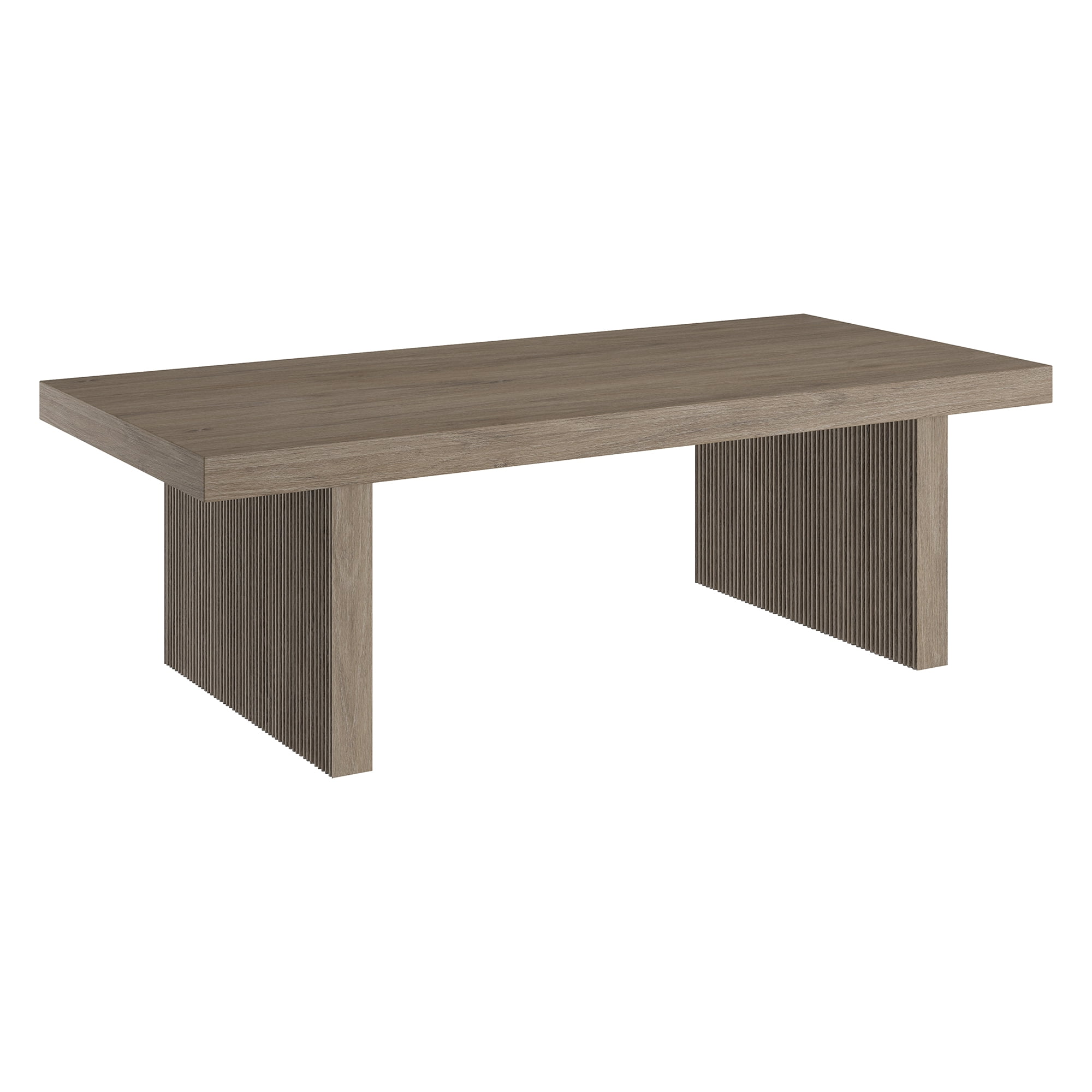 Evelyn&Zoe Modern/Contemporary 48" Wide Antiqued Gray Oak Coffee Table