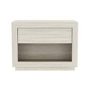 Soren Contemporary 32" Nightstand in Whitewashed Oak 1-Drawer