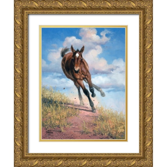 Sorenson, Jack 12x14 Gold Ornate Wood Framed with Double Matting Museum Art Print Titled - Wild Oats