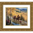 thumbnail image 1 of Sorenson, Jack 14x12 Gold Ornate Wood Framed with Double Matting Museum Art Print Titled - Glow of Indian Summer, 1 of 4