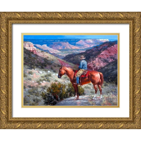 Sorenson, Jack 14x12 Gold Ornate Wood Framed with Double Matting Museum Art Print Titled - Mighty Pretty Spot