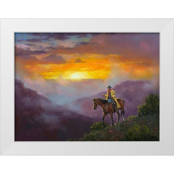 Sorenson, Jack 14x12 White Modern Wood Framed Museum Art Print Titled - Morning Mist