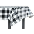 thumbnail image 1 of Sorfey Checkered Dining Table Cover Vinyl Table Cloth with Flannel, Black 120" x 60", 1 of 8