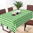 thumbnail image 1 of Sorfey Checkered Square Dining Table Cover Vinyl Table Cloth with Flannel, Green 52" x 52", 1 of 6