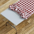 thumbnail image 1 of Sorfey Fitted Picnic Table Cover Checkered Rectangle Stretchable Tablecloth, Burgundy 36"x 96", 1 of 7