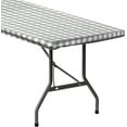 thumbnail image 1 of Sorfey Fitted Picnic Table Cover Checkered Rectangle Tablecloth, Gray 60"x 30", 1 of 6
