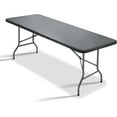 thumbnail image 1 of Sorfey Fitted Picnic Table Cover Classic Solid Rectangle Tablecloth, Black 30"x 60", 1 of 5