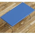 thumbnail image 1 of Sorfey Fitted Picnic Table Cover Classic Solid Rectangle Tablecloth, Blue 30"x 60", 1 of 8
