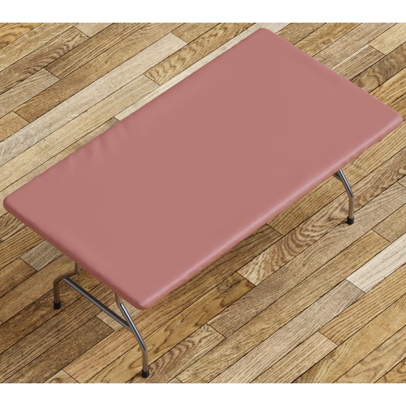 Sorfey Fitted Picnic Table Cover Classic Solid Rectangle Tablecloth, Burgundy 30"x 96"