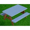 thumbnail image 1 of Sorfey Rectangle Fitted Picnic Table Cover with Bench Covers, Blue 30" x 60", 1 of 9