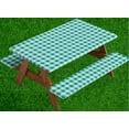 thumbnail image 1 of Sorfey Rectangle Fitted Picnic Table Cover with Bench Covers, Green 30" x 96", 1 of 9