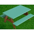 thumbnail image 1 of Sorfey Rectangle Picnic Table Cover Fitted Table Cloth with Bench Cover, 30" x 60" Green, 1 of 9