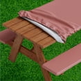thumbnail image 1 of Sorfey Rectangle Picnic Table Cover Fitted Table Cloth with Bench Cover, 30" x 72" Burgundy, 1 of 7