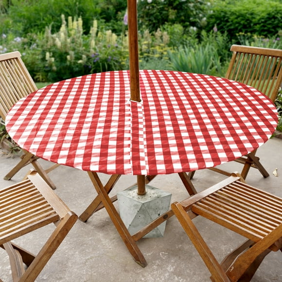 Fitted Outdoor Tablecloth Umbrella Hole
