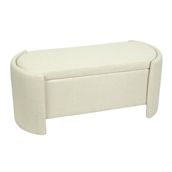 Sorin 19.5 in. Indoor White Finish Accent Bench