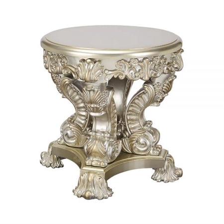 ACME Sorina End Table in Antique Gold