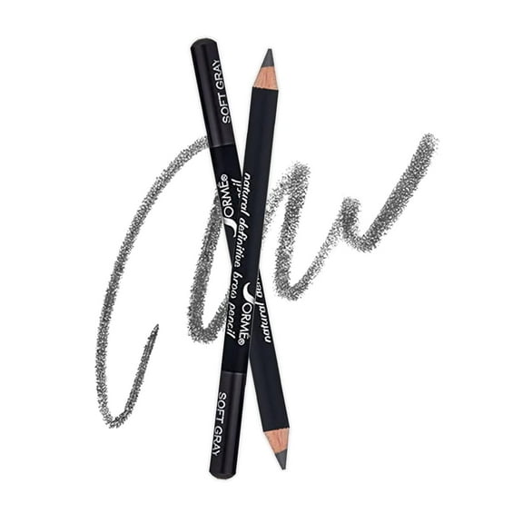 Sorme Cosmetics Defining Waterproof Eyebrow Pencil, Ultra-Fine Pencil Draws Tiny Brow Hairs and Fills in Sparse Areas, Dual Purpose with Brush, Soft Gray (Pack of 1, 0.04oz).