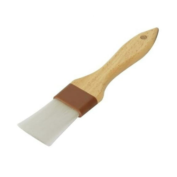 Soro Essentials- 1-1/2 Flat Pastry Brush with Nylon Bristles and Wooden Handle- Basting Pastry Brush Culinary Oil Brush for Barbecue Butter Grill BBQ Sauce Baster Marinade Kitchen Food Cooking Brush