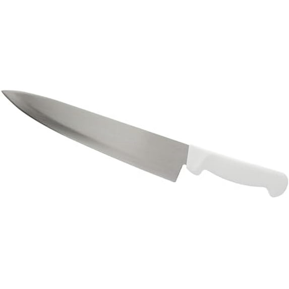 Soro Essentials- 12" High Carbon Steel Chef’s/Cook’s Knife with White Color Handle- Straight Edge Kitchen Knife Cook’s Knife for Meat Cutting Fruit Vegetable