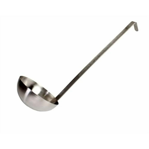 Soro Essentials- 12 oz. Stainless Steel Ladle with Hook Handle - Kitchen Ladle Soup Ladle Best Kitchen Accessories for Stirring Portioning and Serving Soups Chili and Stew in Restaurants and at Home