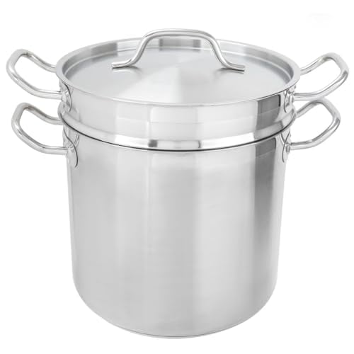 Soro Essentials- 12 qt. Stainless Steel Pasta Cooker with Lid and Encapsulated Base- Multipurpose Pasta Cooker Steamer for Cooking Stock and Pasta Pot Oven Safe and Induction Ready