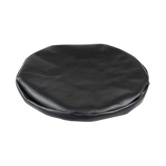 Soro Essentials- 15" Vinyl Round Bar Stool Cover Only Black Color- Waterproof Round Bar Stool Seat Cover Bar Chair Seat Cover Replacement Seat Cover Stool Cushion Cover