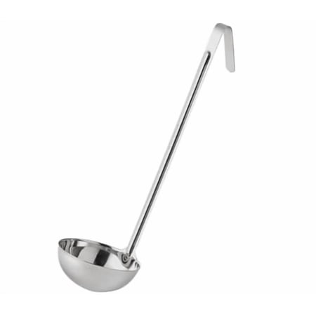 Soro Essentials- 16 oz. Stainless Steel Ladle with Hook Handle One-Piece- Kitchen Ladle Soup Ladle Best Kitchen Accessories for Stirring Portioning and Serving Soups Chili and Stew in Restaurants