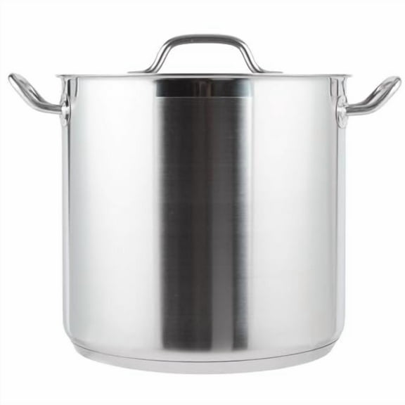 Soro Essentials- 16 qt. Stainless Steel Stock Pot with Lid- Heavy Duty Induction Ready Large Stock Pot Stew Pot Simmering Pot Soup Pot with Encapsulated Base and Oven Safe