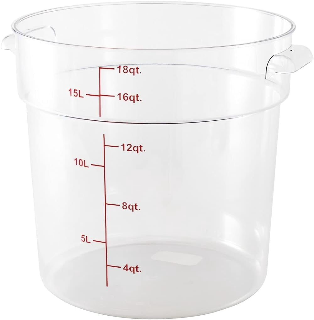 Soro Essentials- 18 qt. Polycarbonate Round Food Storage Container ...