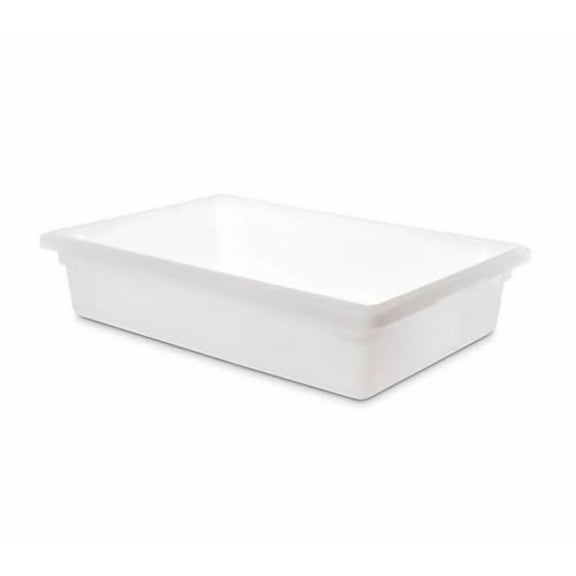 Soro Essentials- 18"x 26"x 6" Polypropylene 8.5 Gallon Food Storage Box Container White Color- Stackable Design for Food Storage Organization for Bar Restaurant Hotel Home Catering