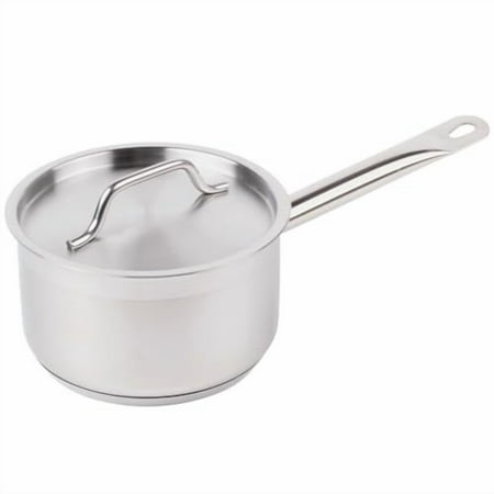 Soro Essentials- 2 qt. Stainless Steel Sauce Pot with Lid- Multipurpose Cooking Sauce Pot for Boiling Soup Sauce Pot Cookware for Home Restaurant Kitchen Induction Ready and Oven Safe