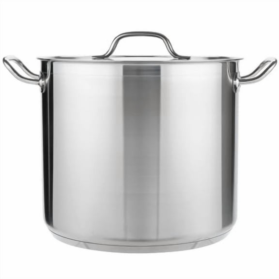 Soro Essentials- 20 qt. Stainless Steel Stock Pot with Lid- Heavy Duty Induction Ready Large Stock Pot Stew Pot Simmering Pot Soup Pot with Encapsulated Base and Oven Safe