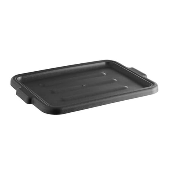 Soro Essentials- 21-1/4"L x 17-1/4"W Polyethylene Bus Box Lid Cover Black Color- Stackable Bus Box Lid for Utility Bus Tub Food Service Bus Tub Wash Basin Dish Tub for Kitchen Organizer Storage