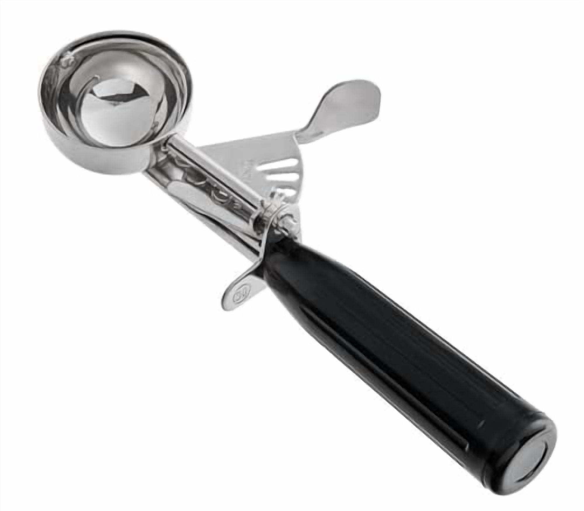 Soro Essentials- #30 Stainless Steel 1-1/4 oz. Disher with Black Handle ...