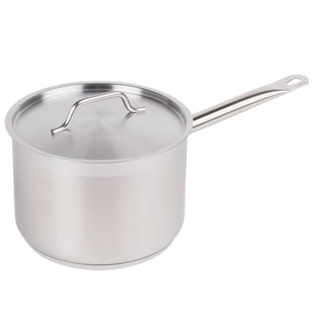 Soro Essentials- 4.5 qt. Stainless Steel Sauce Pot with Lid- Multipurpose Cooking Sauce Pot for Boiling Soup Sauce Pot Cookware for Home Restaurant Kitchen Induction Ready and Oven Safe