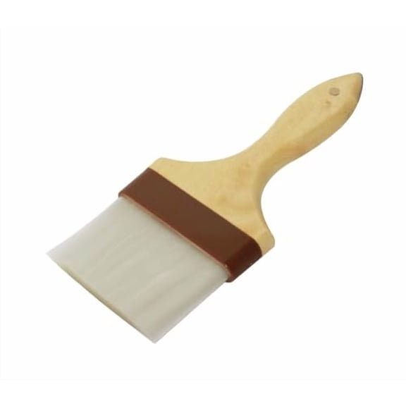 Soro Essentials- 4 Flat Pastry Brush with Nylon Bristles and Wooden Handle- Basting Pastry Brush Culinary Oil Brush for Barbecue Butter Grill BBQ Sauce Baster Marinade Kitchen Food Cooking Brush