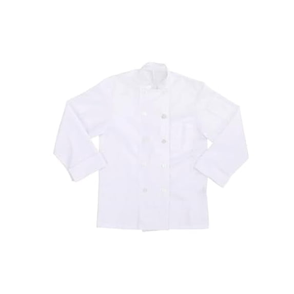 Soro Essentials- 44”-46” Poly and Cotton Blend Large Chef Coat Jacket with Long Sleeves and White Color- Permanent Press Twill Chef Jacket Cooking for Hotel Kitchen Restaurant Work Uniform
