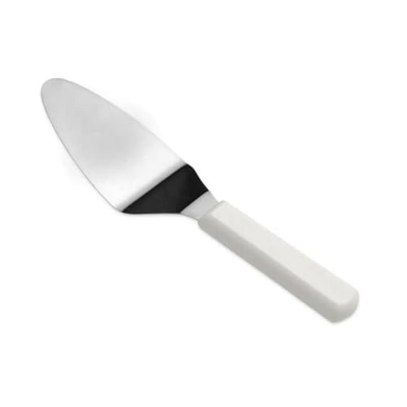 Soro Essentials- 5" Stainless Steel Pie Knife Server with Offset Blade and White Color Handle- Pastry Pie Cake Server Perfect for Birthday Celebration Wedding Parties and Events