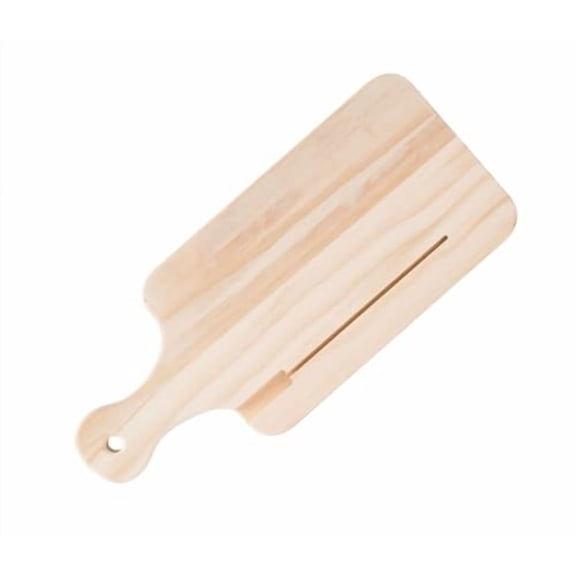 Soro Essentials- 5" x 12" Wooden Bread Board with Knife Slot and Handle Wooden Charcuterie Serving Board Meat Cheese Bread Charcuterie Board Fruit Serving Board